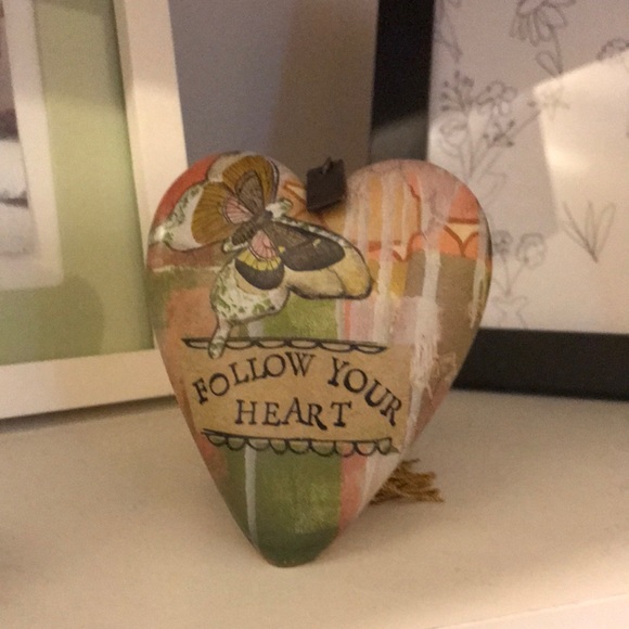 “Follow Your Heart” heart shaped decoration - Picture 1 of 2